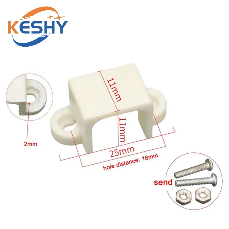 10Pcs Mounting Bracket N20 Micro Gear Motor Base White Fixed Seat Frame Holder 25x11x11mm Motor Installation Standoff Fastener