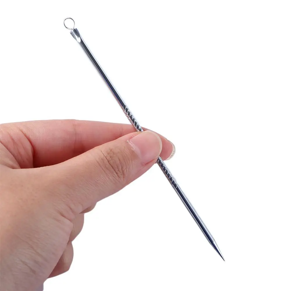 Silver Face Skin Care Stainless steel Pore Cleaner Pimples Blackhead Remover Comedone Acne Blemish Extractor