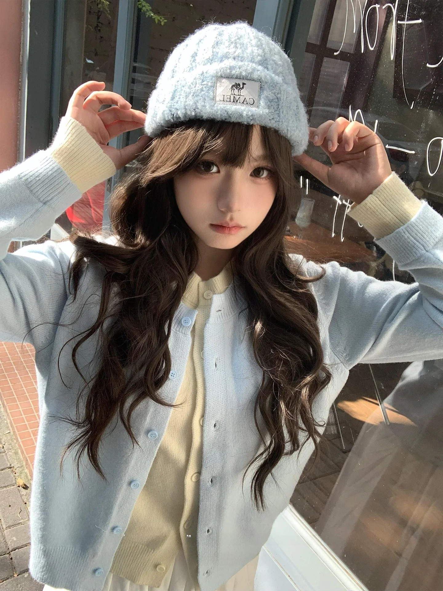 

Korean Sle Women's Slim Fit Knitted Cardigan Spring Early Season Color Blo Sweater Jaet College Sle Top