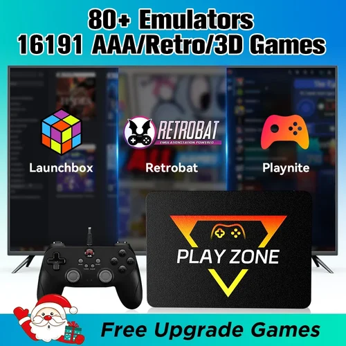 SSD de jeu rétro Portable 80 + émulateurs pour PS5/PS4/PS3/PS2/XBOX One/SWITCH/WII/DC 16191 jeux Launchbox & Retrobat & Playnite pour PC
