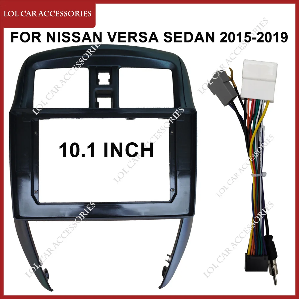 

10,1-дюймовый для Nissan Versa Sedan 2015-2019, автомобильный радиоприемник, Android MP5, стереокорпус, рамка 2Din, головное устройство, лицевая панель, крышка приборной панели