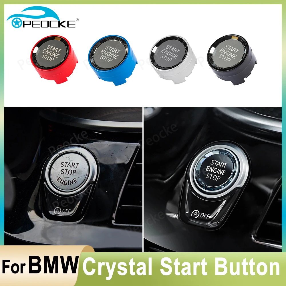 Crystal Car Engine Start Stop Button for BMW F30 F10 F06 F12 F32 F33 G30 G31 G38 F06 F36  F20 Ignition Switch Button Accessories