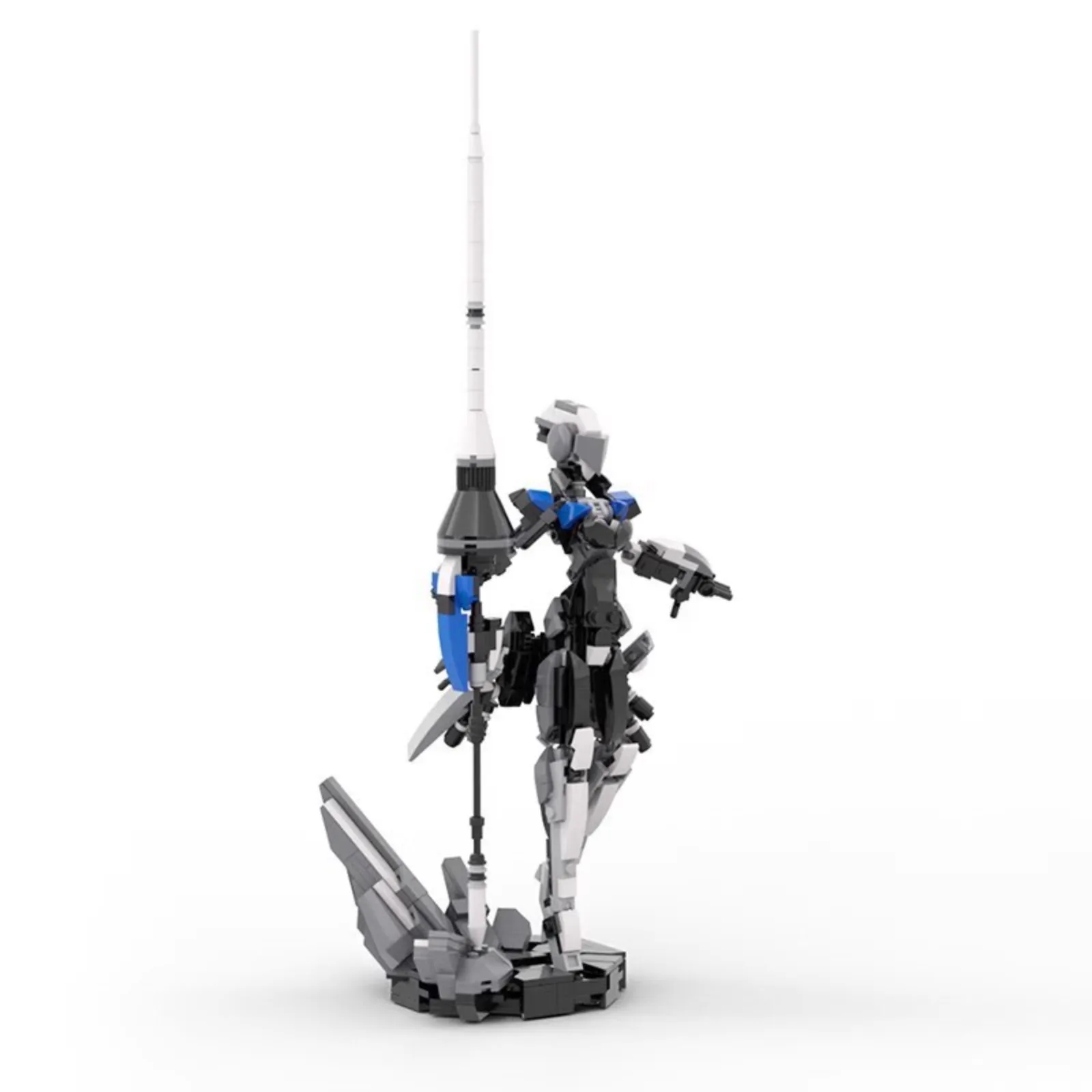 

Creative MOC Building Blocks Mech Girl Robot Model - Standard Brick Compatible Valkyrie Figure for Collectors