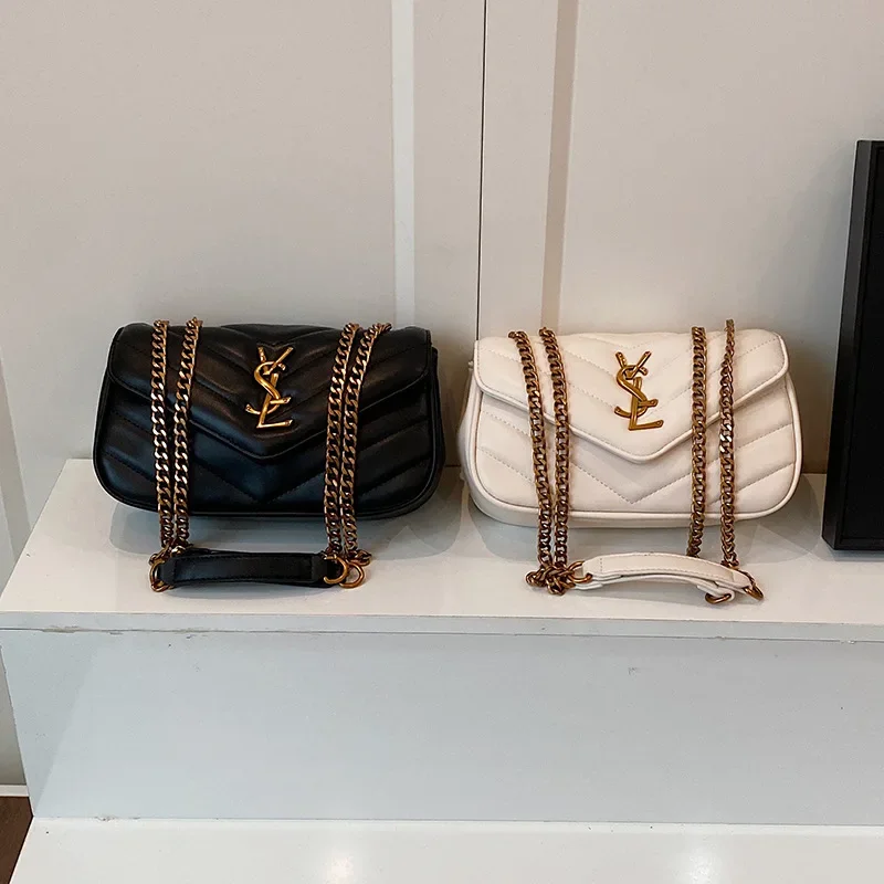 Lusso - Borsa a catena con motivo diamante ricamato da donna di grado 2025 - Elegante, alla moda - in avanti, ideale per varie occasioni