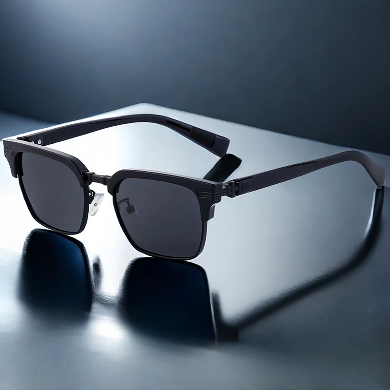 CATERSIDE Punk Quadratische Sonnenbrille Herren Metall Halbrahmen Mode Damen Sonnenbrillen Reise Party Business UV400 Marken-Brillen – Detail 7