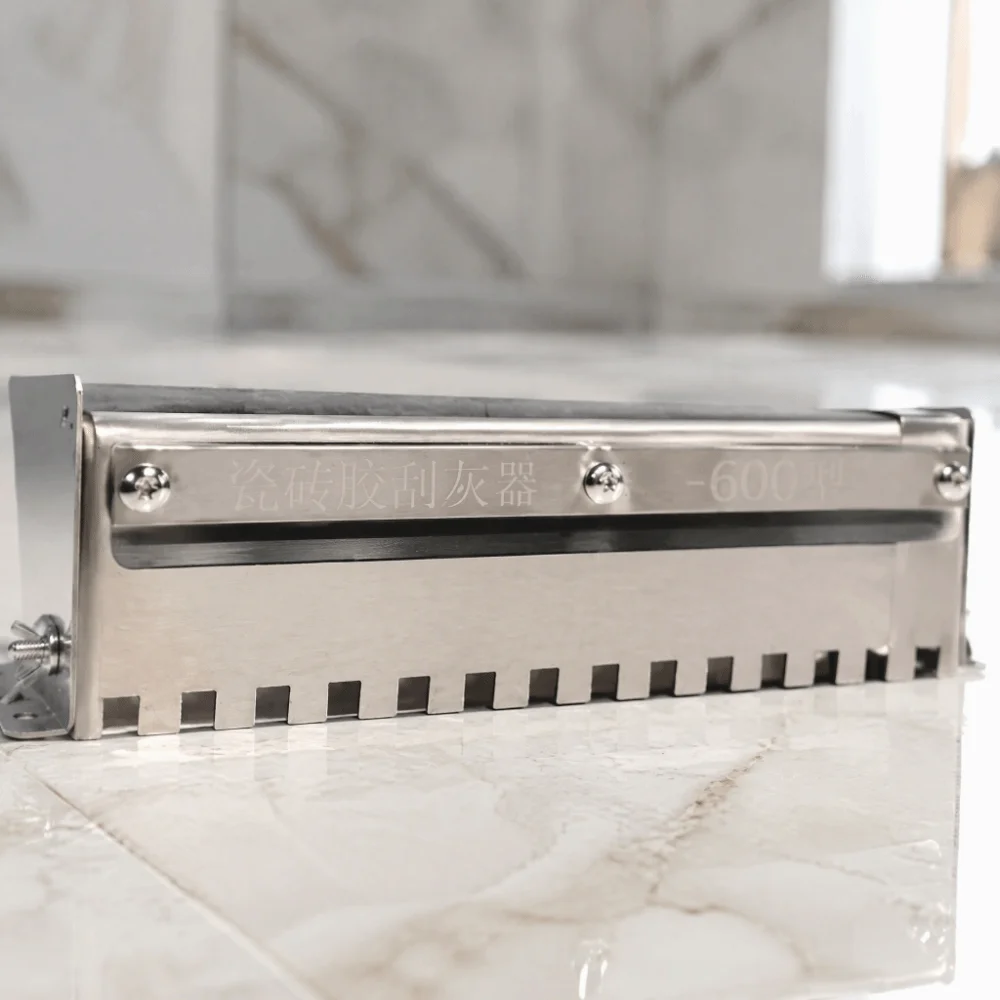Adjustable Square Notch Trowel 12mm Notch Fast Application Tile Leveling Tool Stainless Steel Adhesive Application Tool