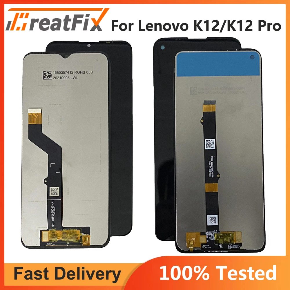 

Tested For Lenovo K12 lcd XT2095-4 K12 Note LCD Display Touch Screen Digitizer Assembly For Lenovo Lemon K12 Pro XT2091-8 LCD