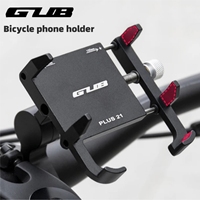 GUB PLUS 21 Motorcycle Bike Phone Holder Aluminum Alloy Cell Phone Holder Bracket Rotatable Adjustable Anti-slip Cycling Parts