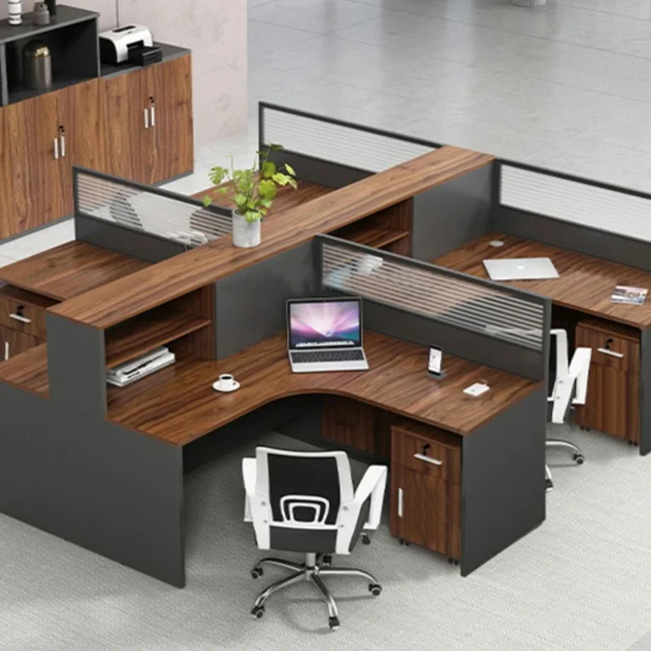 2026 Modern Icon Workspace Acoustic 4 6 8 10 Person Office Work Station Partition Desk Furniture Cubicle Modular Office Workstat