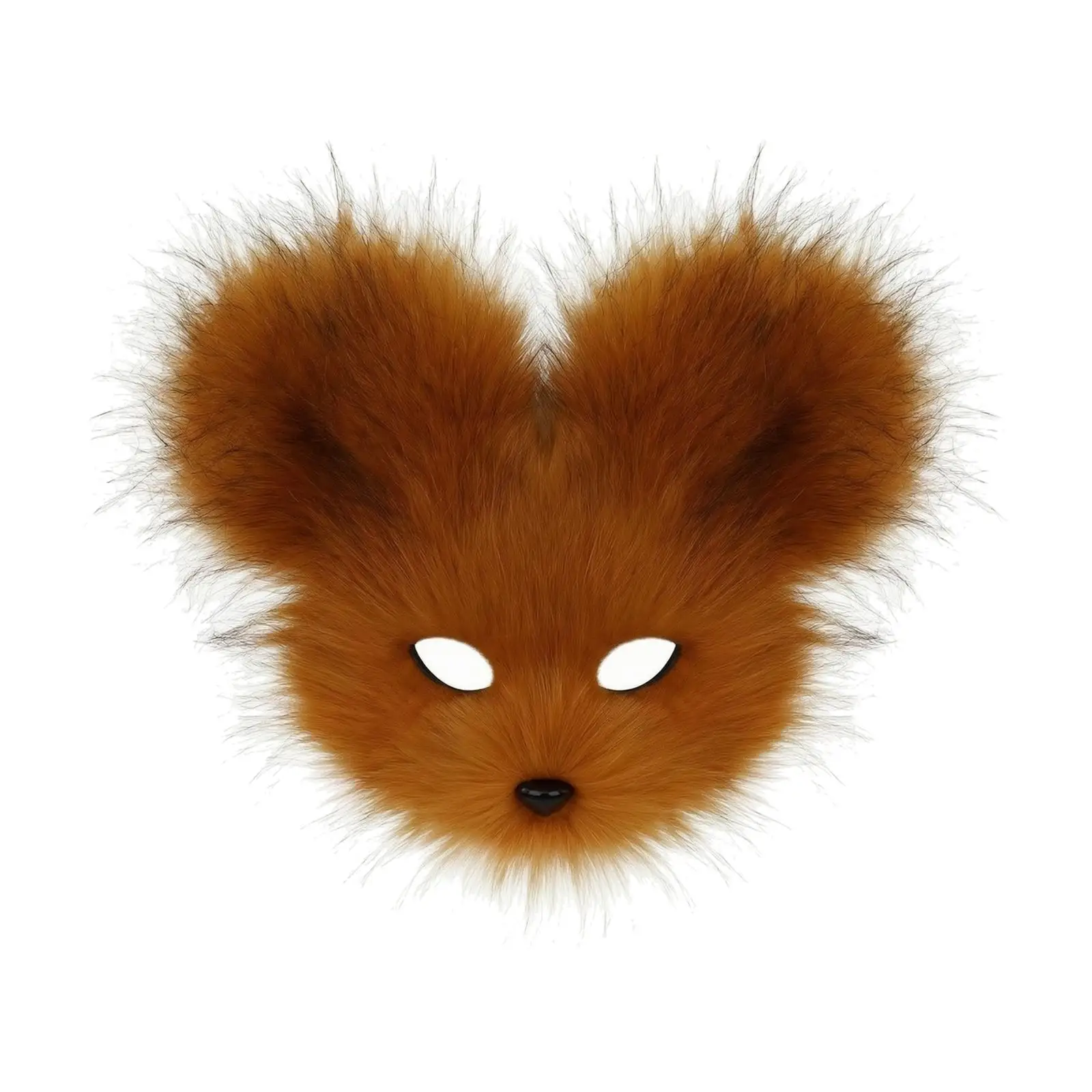 Half Face Furry Mask with Cartoon Eyes for Cosplay Convention Stage Performance