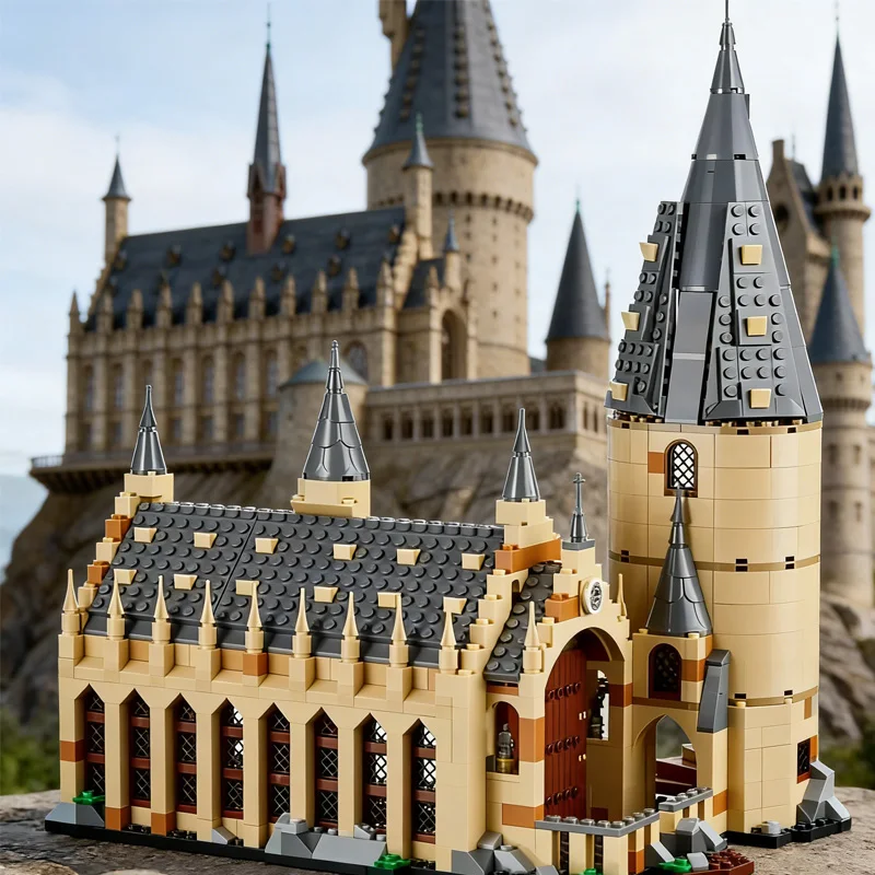 Great Hall Castle Building Compatible 75954 DIY Model Blocks Bricks Movie Children's Toy Birthday Christmas Gifts