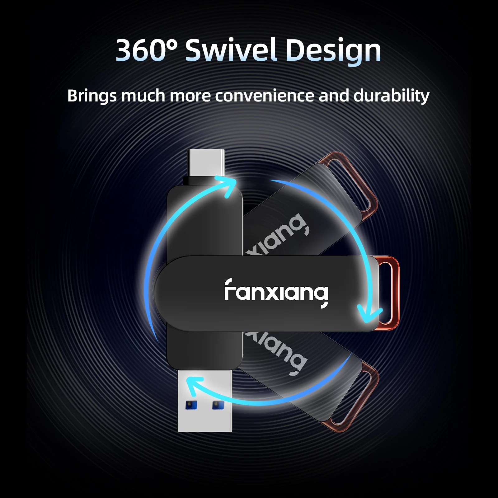 Fanxiang FF520 560 MB/s Chiavetta USB Tipo-C + USB-A TLC 256 GB 512 GB Chiavetta USB con penna a stato solido ad alta velocità per PC portatile