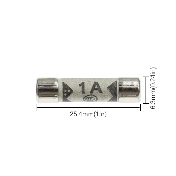 O fusível cerâmico resistente do fusível do vândalo, fusível BRITÂNICO, pode lixar, 6x25mm, 3A, 5A, 10A, 13A, 250V