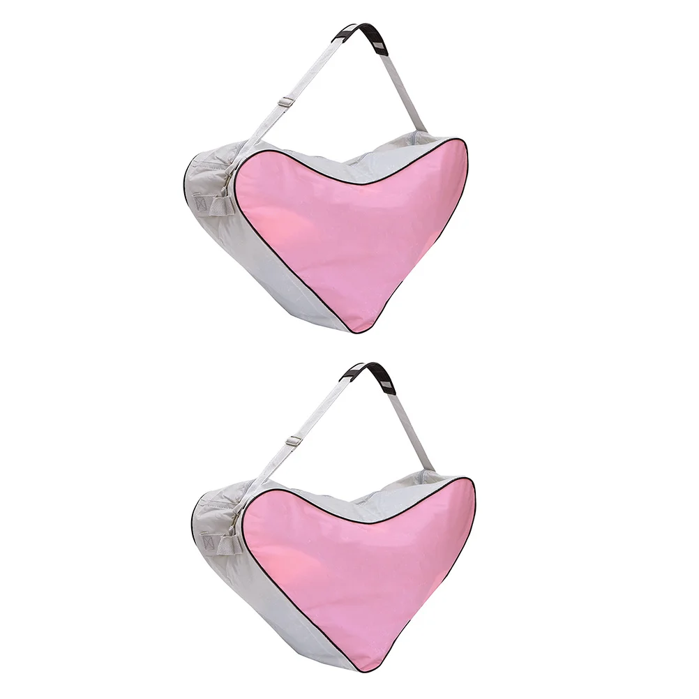 

2Pcs Practical Roller Skates Bag Oxford Cloth Triangle Portable Ice Skates Storage Pouch Storage Bag Protective Pouch