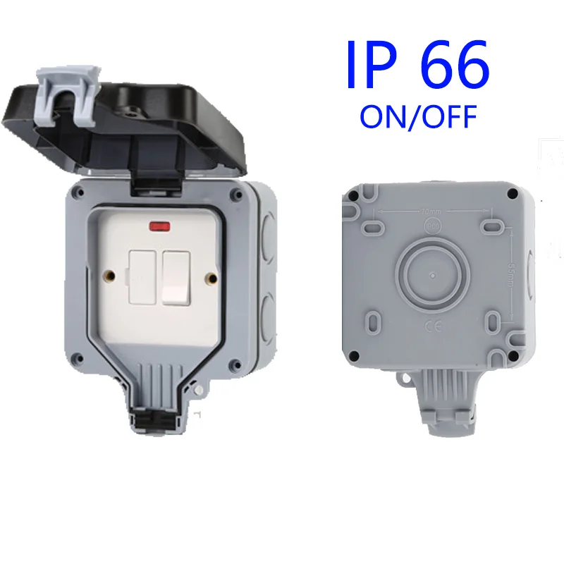 16A EU KR Outdoor Wall Waterproof Sockets Outlets Korea Electrical Power 110-250V IP66 Weather Dust Proof Outside Master Plug