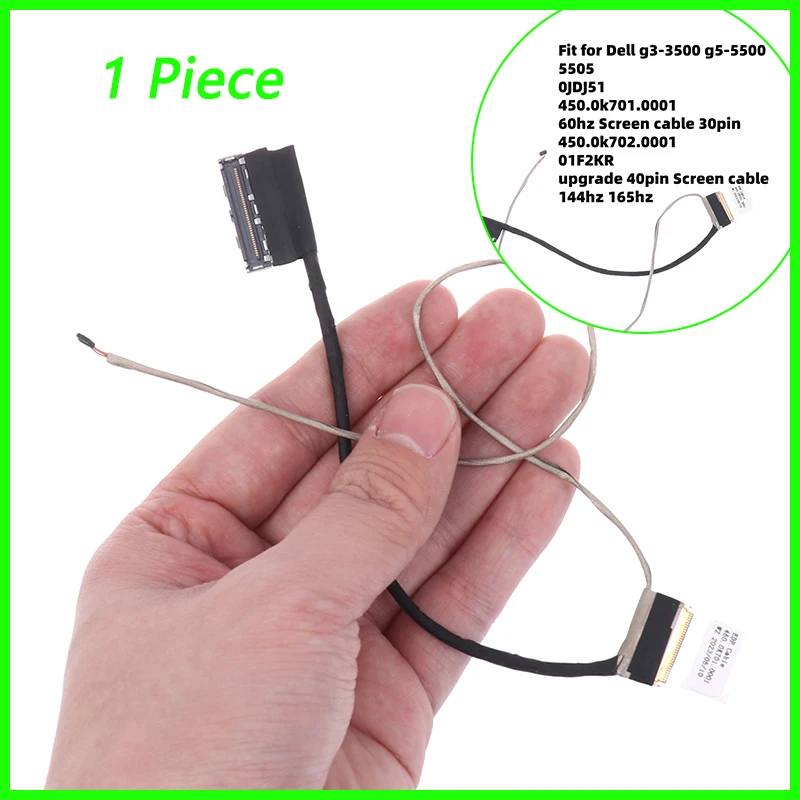 

1Piece 30pin 40pin 01F2KR 450.0K702.0001 LCD Video Screen Cable For Dell G3 3500 3579 3590 G5 5500 5505 P89F Laptop LVDS Cables