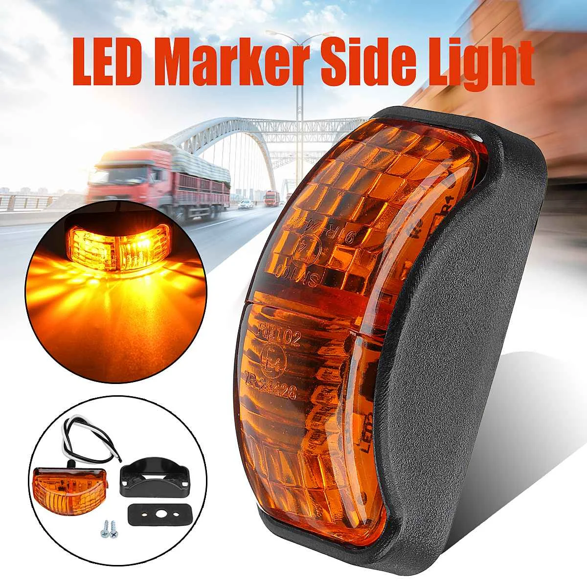 

1 шт., автомобильный габаритный фонарь, 12 В, 24 В