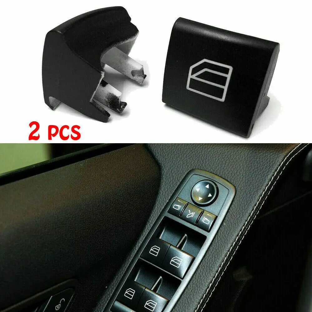 2pcs 2518300290, 2518300390, 2518300590 Driver Window Switch Button Cap For Mercedes-Benz ML GL R Class W164 W251 X164