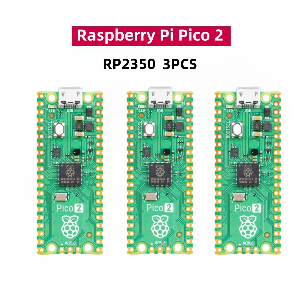 Płytka mikrokontrolera Raspberry Pi Pico 2 RP2350/ Pi Pico RP2040 520KB 150 MHz, Arm Cortex-M33 RISC-V Hazard3 rdzenie