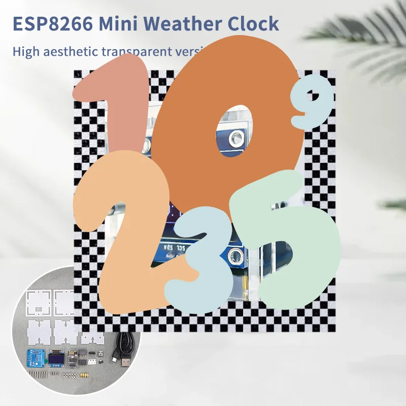 

Набор для сборки мини-метеостанции ESP8266: электронные часы, многофункциональная Wi-Fi цифровая погодная станция, DIY-проект для пайки и практики
