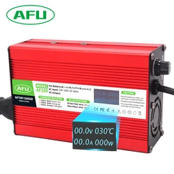 42V 4A Li-ion Battery Charger OLED Display Usd For 10S 36V Lipo/LiMn2O4/LiCoO2 Battery Charger With Aluminum shell