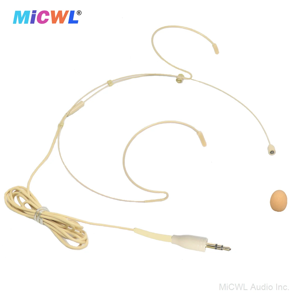 

HM100 Skin EarSet HeadSet Microphone 3.5mm Jack Stereo TRS Gold Plug For Pocket Transmitter Computer PC Laotop Camera Music