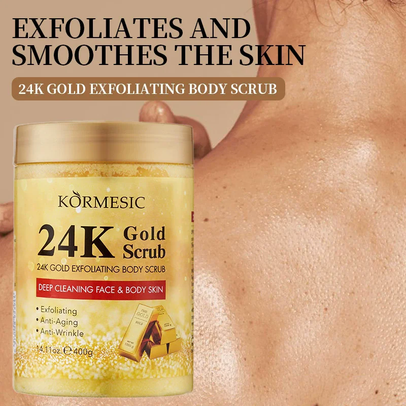 24k Golden Mask Beauty Facial Bread Skin Removal French Gold Collagen Gold Body Cleansing Scrub