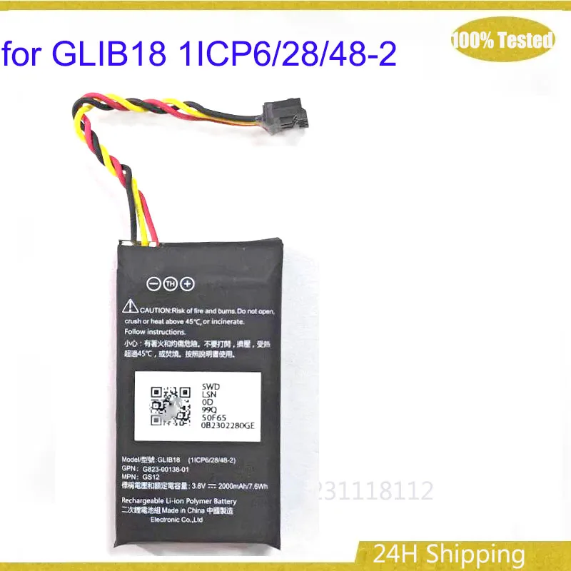

New GLIB18 Replacement Battery GPN:G823-00138-01 MPN:GS12 1ICP6/28/48-2 3.8V 2000mAh