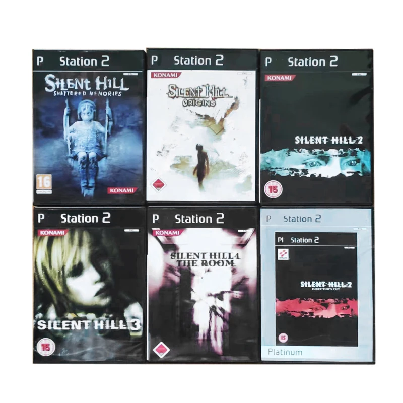 Copy PS2 silent hill Series With Manual Game Disc Unlock Console Station1 Retro Optical Driver Direct Reading Video Game Parts