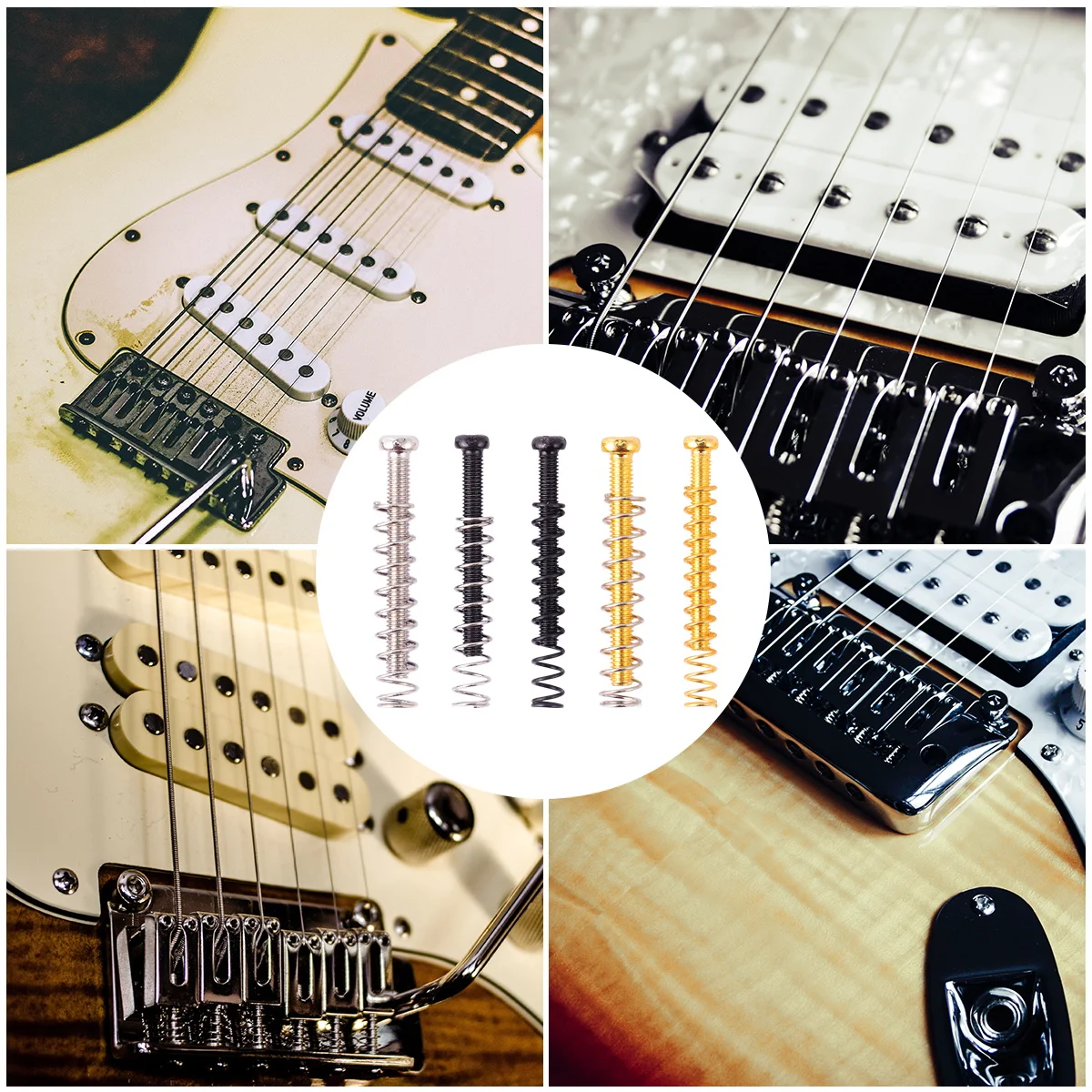 

25 Pcs Pickup Adjustment Screw Output for Electric Guitar Guitars Adjusting Height Dual Coil Spring