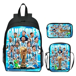 Mochila escolar de fútbol para niños, bolsa de libros para niños, bolsas de escuela media, mochila de viaje impermeable