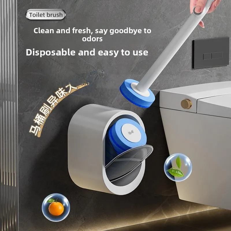 

Одноразовая настенная щетка для унитаза, бытовой чистящий инструмент из губчатого материала, не требует сверления, новая модель 2025 года, бренд Debesa