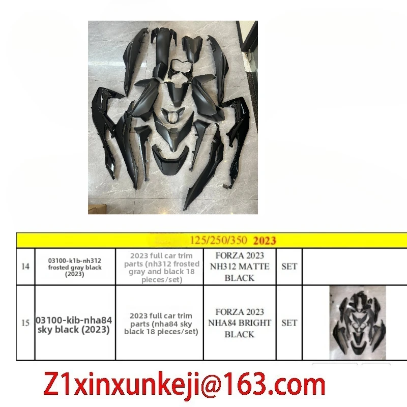 2023-2024 125 250 350 Motorcycle Fairing ABS Plastic Body Parts, Wholesale Motorcycle Parts 03100-K1B-T20