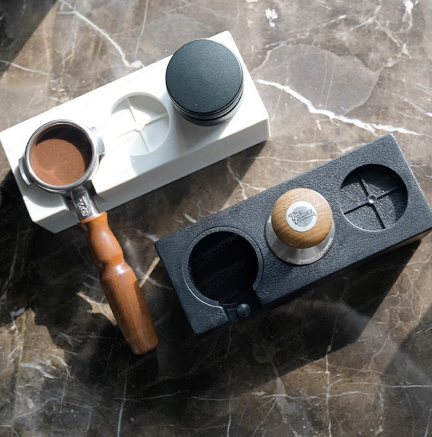 Coffee cloth powder dispenser Plastic powder pressing base 51/58mm Filling handle bracket Storage powder hammer pad