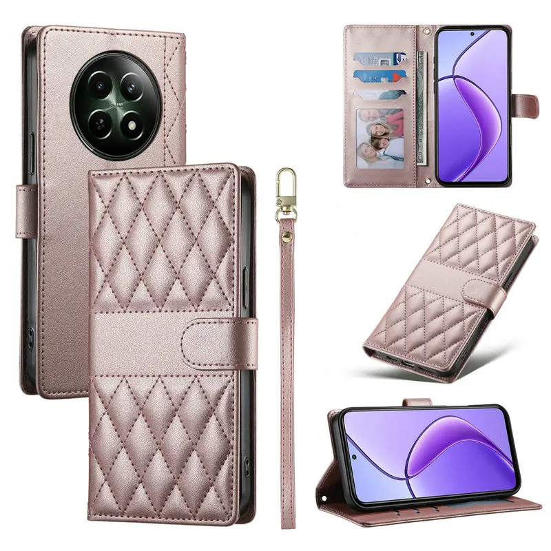 

Кожаный флип-чехол с сетчатым узором на 360 градусов для Xiaomi Redmi Note 14 Pro 4G 5G 2025 Wallet Funda Redmi Note13 Pro Plus Book Capa