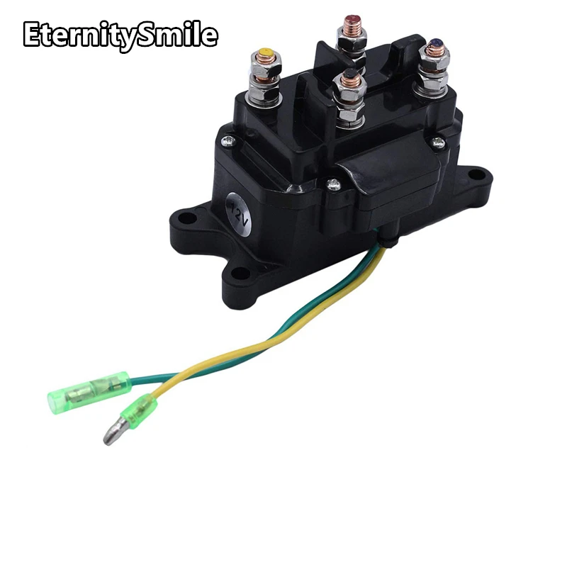 4-Terminals 12V 250A Universal Winch Solenoid 12V Relay Contactor Switch Thumb for UTV ATV 4x4 Vehicles 63070 62135