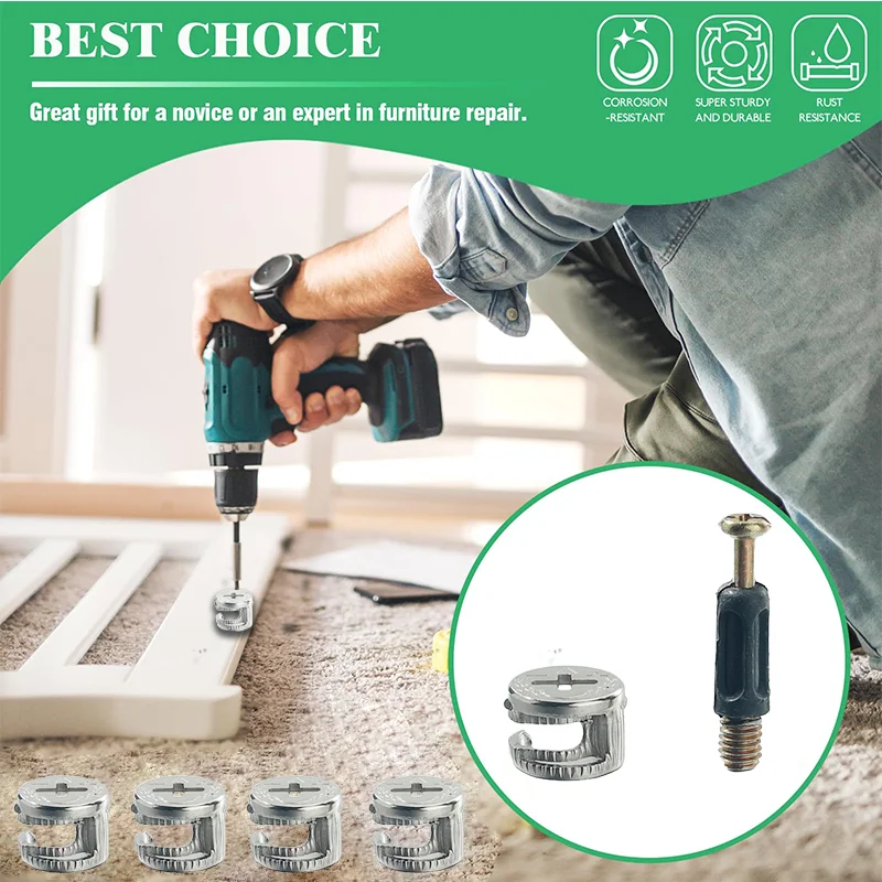 Furniture Joinery Hardware - 20 Set 35/40mm Cam Lock Screws
