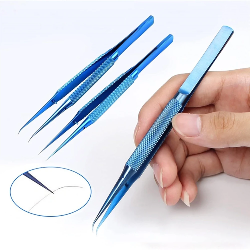 2PC Tweezers Titanium Alloy Tweezers Professional Repair Fingerprint Fly Line Phone Motherboard Precise Antimagnetic Electronics