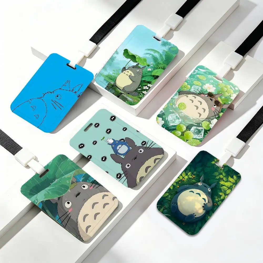 My Kawaii Y-TotoroS ID Card Holder Badge Holders Lanyard Business Exhibit School Strap Neck Hang