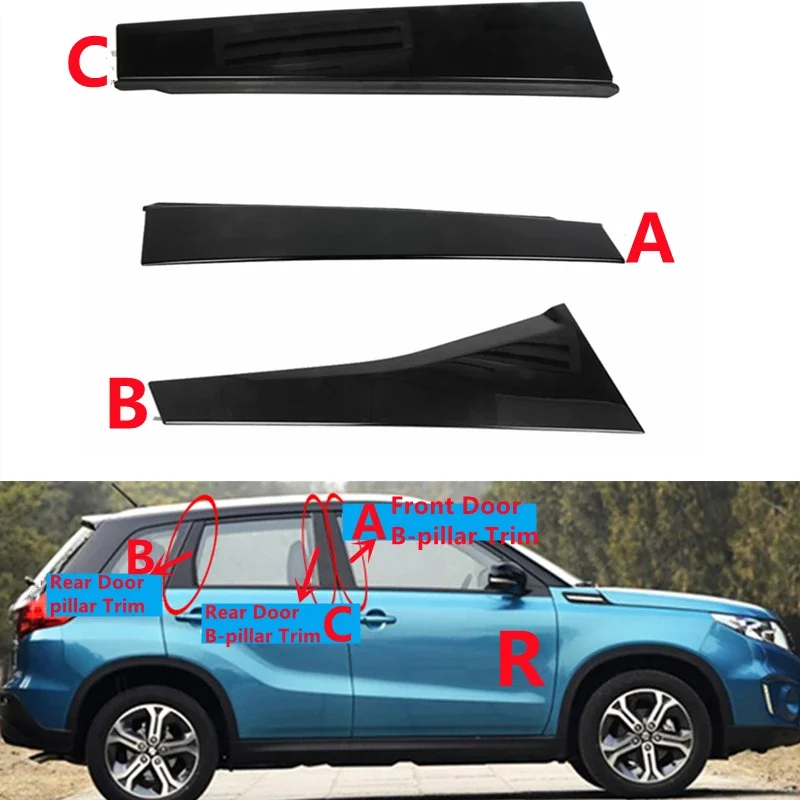 Genuine Front Rear Door Pillar Trim Decoration Outer Garnish Cover For Suzuki Vitara 2015-2020