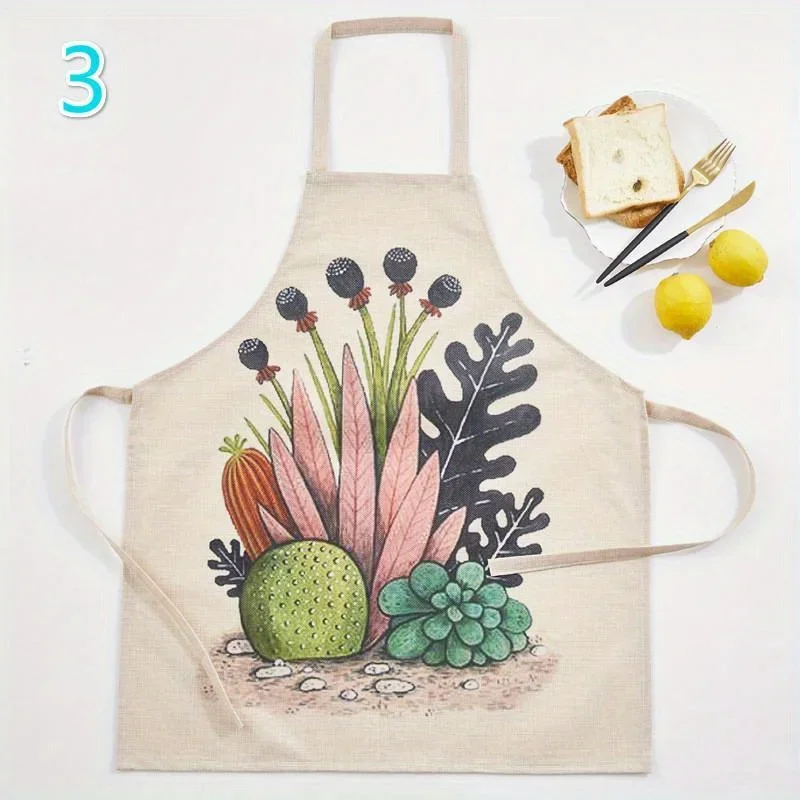 Cactus Pattern for Home and Kitchen House Cleaning Apron for Children Goods for Home Kitchen Woman Kitchen Apron Master Apron