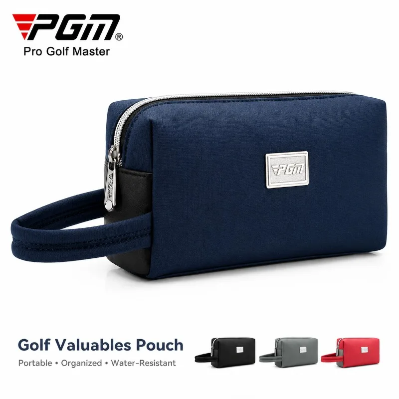 PGM Golf Valuables Pouch Wristlet Bag Portable Phone Wallet Organizer WaterResistant Nylon Storage Case for Travel Men Women