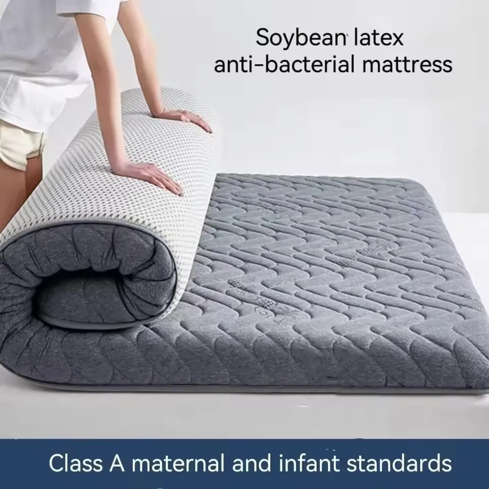 Image 3: Coussin de matelas en Latex de soja écologique, coussin de couchage antibactérien, lit simple/Double, Futon pour dortoir