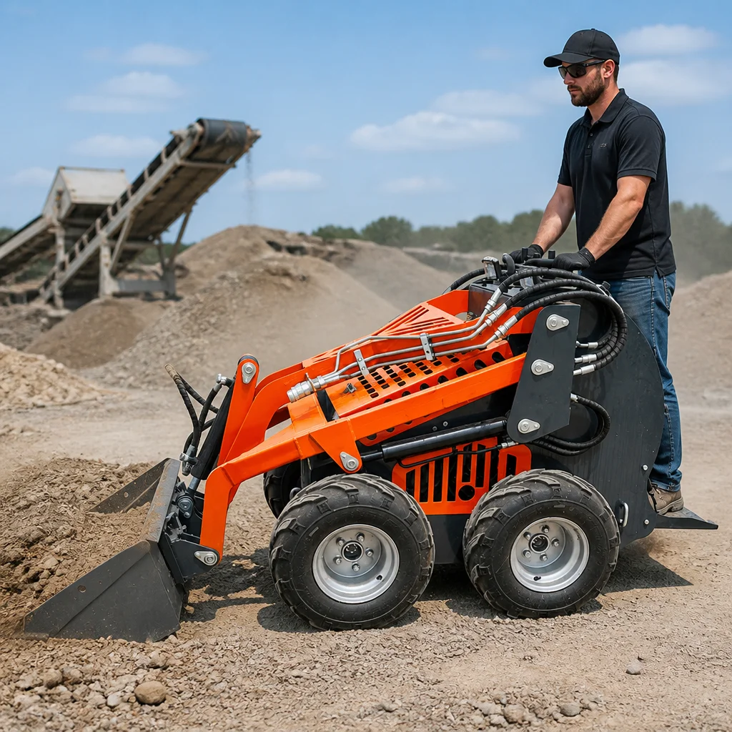 for`Mini Skid Steer Loader RS300 200kg Lifting Capacity 300kg B&S Engine 5 EPA Tracked and Wheeled Models Attachments
