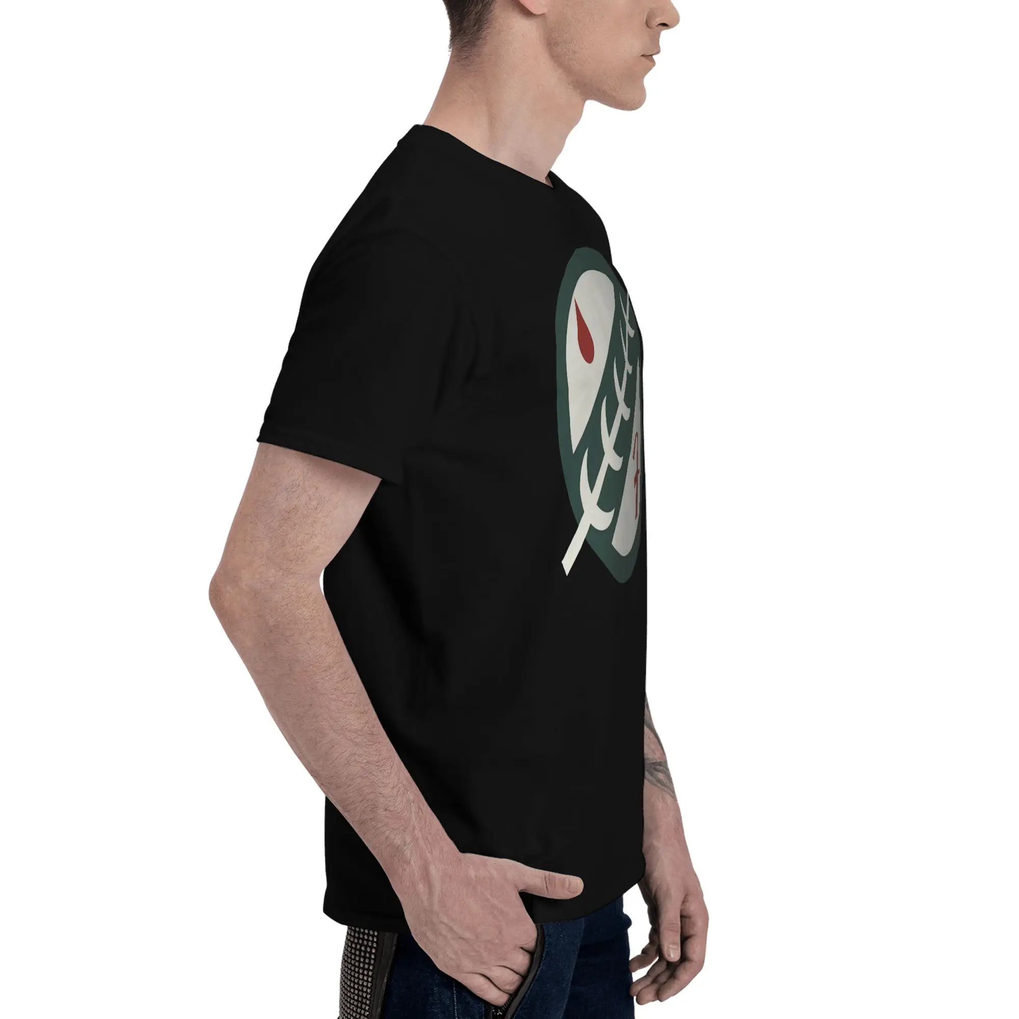 Boba Fett Emblem Weighted Simple Reversible T-shirt Solid Color Minimalism Tees