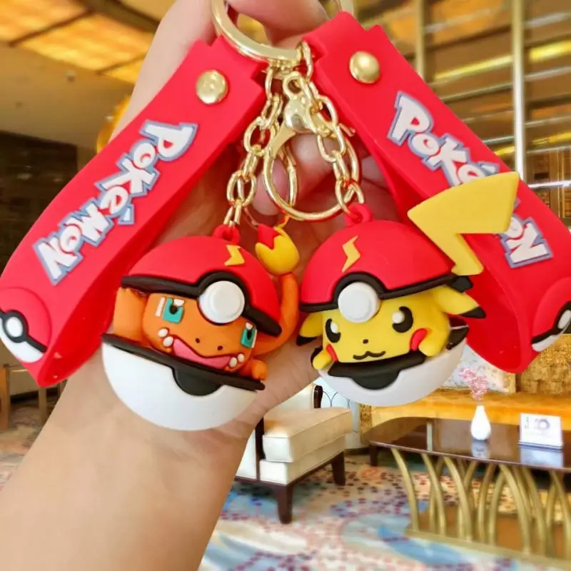 Pokémon Disguise Pikachu Car Keychain School Bag Doll Pendant Animation Peripheral Holiday Gift Children Couple Students