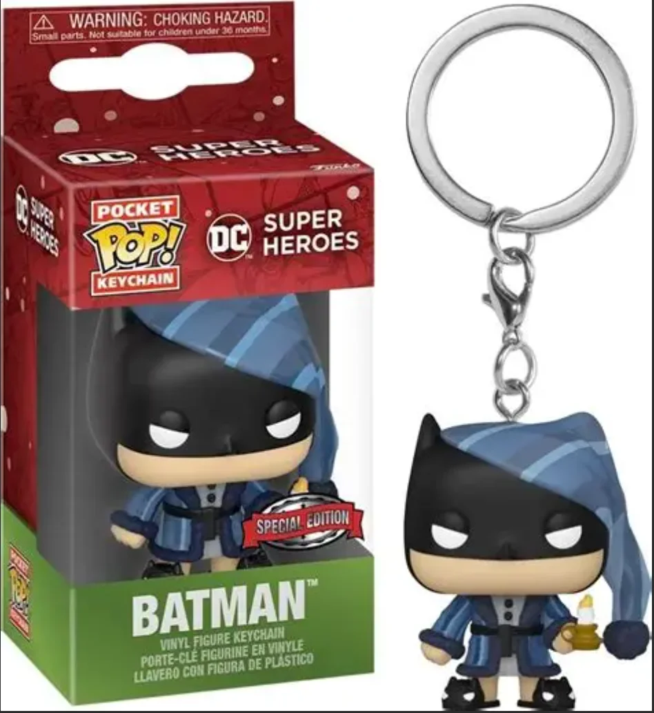 FUNKO POP HEROES باتمان المتوفى كاريكاتير PVC فارس الظلام المفاتيح لعبة وقف الحصري الفينيل الشكل لعبة جيب البوب المفاتيح اللعب #3