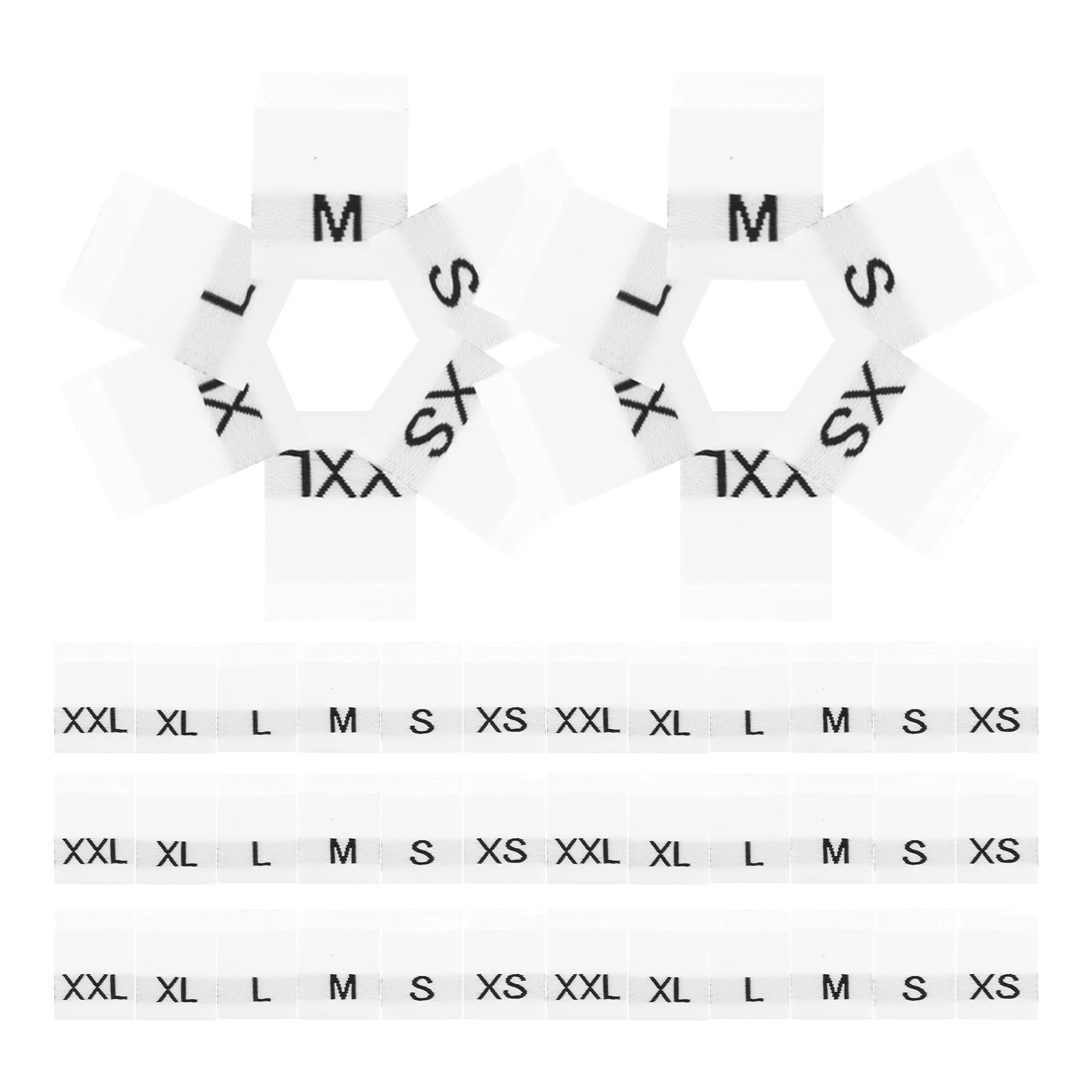 

600 шт., ярлыки для одежды, стирающиеся ярлыки размера одежды