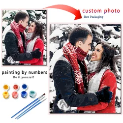 Custom Painting by Numbers For Adults Dropshipping Photo Kits Gift Picture Number Oil Acrylic Paint On Canvas Personality DIY