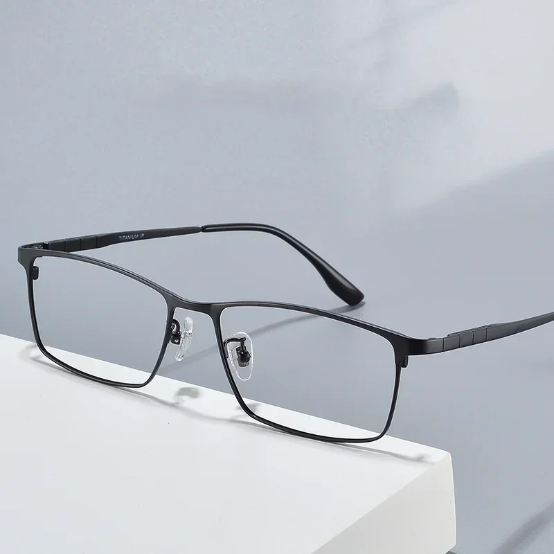 

Унисекс титановые ультралегкие очки для зрения с диоптриями, модные квадратные, с защитой от синего света, фотохромные, мультифокальные